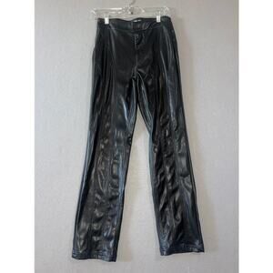 Silence + Noise Pants Women's 0 Black Faux Leather
